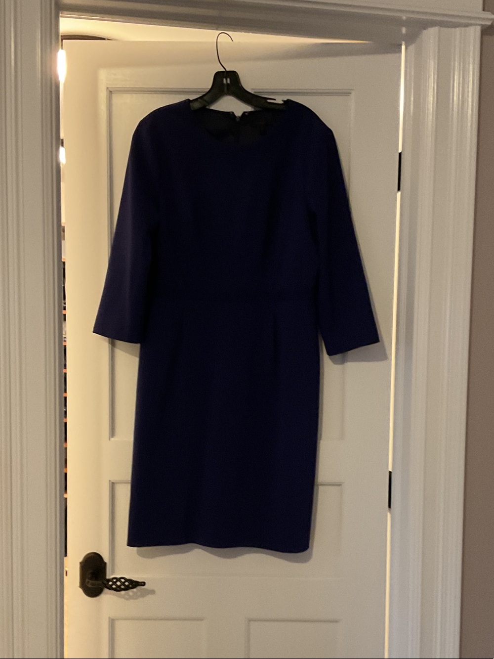 J. Crew Deep Navy Long Sleeve Sheath Dress